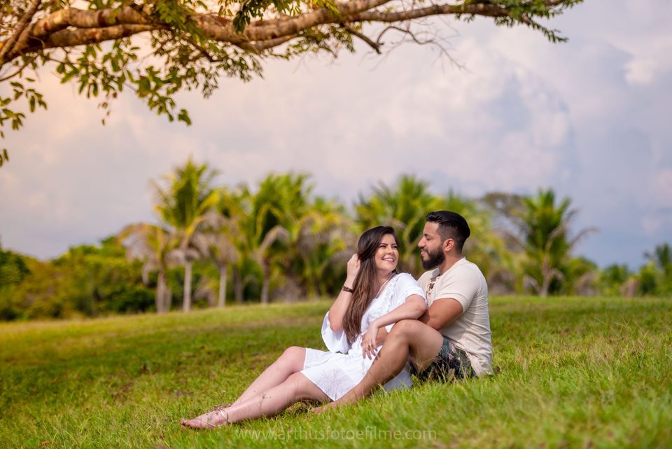 Ensaio Casmento Larissa e Felipe - Manaus - Iranduba - Amazonas - Praia do Japonês